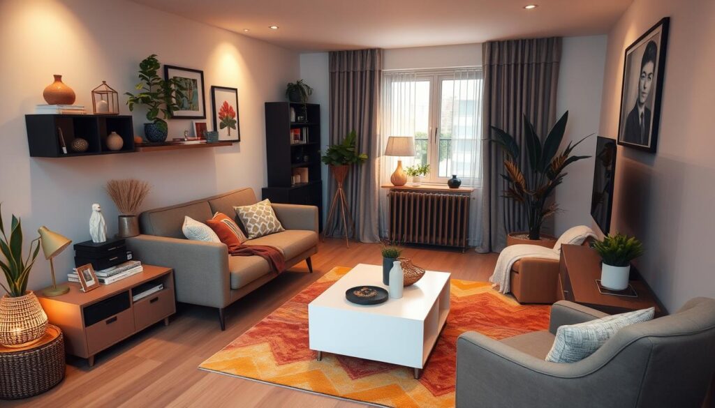 arranging furniture in a small living room