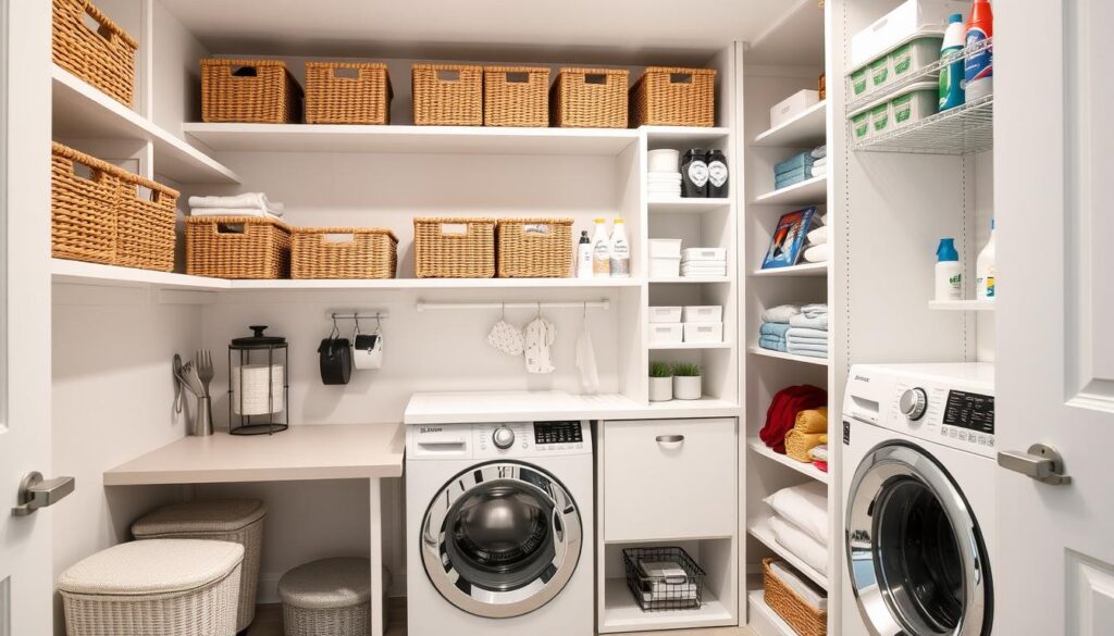 small laundry room organization